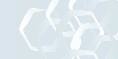 Poster - minimalistic abstract background with hexagonal lines and soft gradients in light tones