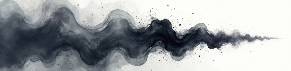  Delicate charcoal-grey coal dust on thin, textured watercolor paper , dust, art