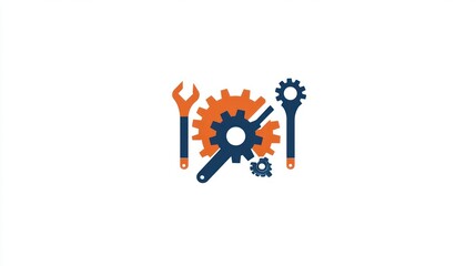 Poster - Tools and gears graphic, mechanics, industry, repair