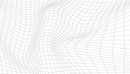 A black and white image of a wave with a grid pattern