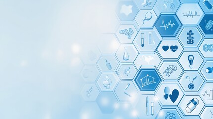 Poster - Medical technology infographic background