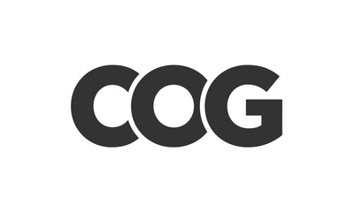 Poster - COG logo design template with strong and modern bold text. Initial based vector logotype featuring simple and minimal typography. Trendy company identity.