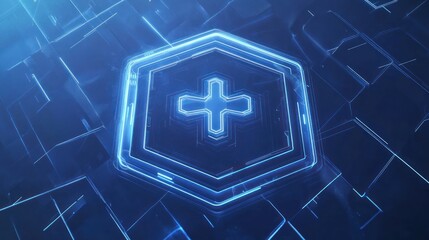 Poster - Abstract medical technology icon
