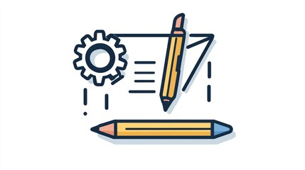 Poster - Business Planning, Outline, Strategy, Design Tools, Concept, Ideas, Vector Illustration, Digital Graphic