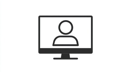 Fototapete - Simple user interface on computer monitor