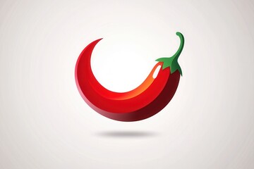 Leinwandbilder - Modern chili pepper logo featuring a bold red color and a sleek fire design that represents spice and flavor in contemporary branding
