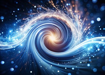 Poster - Sparkling White Vortex: Dynamic Light Spiral Motion Background