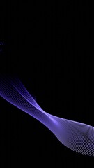 Poster - A dynamic abstract design featuring glowing purple lines in a fluid spiral pattern, set against a black background, creating a modern and futuristic aesthetic.