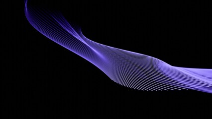 Poster - A dynamic abstract design featuring glowing purple lines in a fluid spiral pattern, set against a black background, creating a modern and futuristic aesthetic.