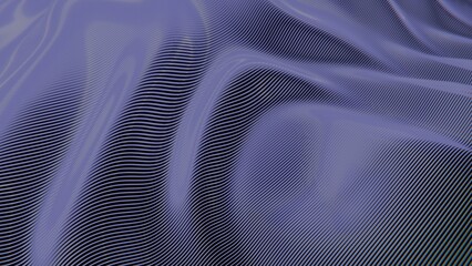 Poster - Flowing abstract lines in purple gradient with a smooth, sleek texture, creating a dynamic and modern digital design against a dark background.