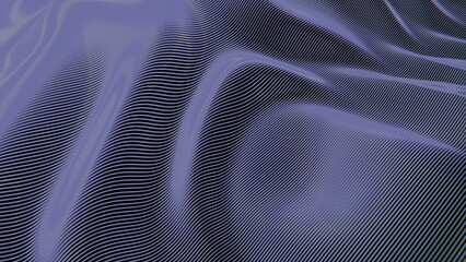 Poster - Flowing abstract lines in purple gradient with a smooth, sleek texture, creating a dynamic and modern digital design against a dark background.