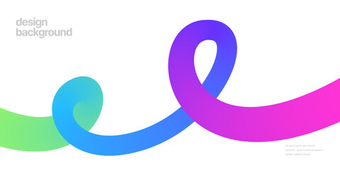 Wall Mural - background with wavy gradient shapes. colorful squiggles gradient lines design for flyer, poster, co