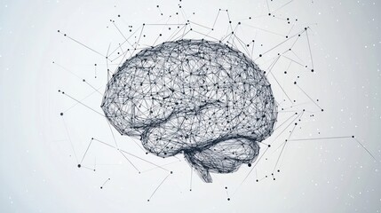 Poster - Abstract brain network graphic, possible use for science, technology, or education