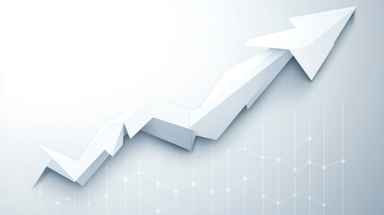 Poster - Abstract Upward Trend Graph Background