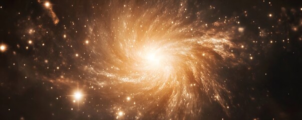 Wall Mural - spiral galaxy core surrounded by shimmering stardust