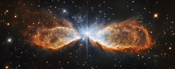 Wall Mural - color-rich nebula bursting with starlight
