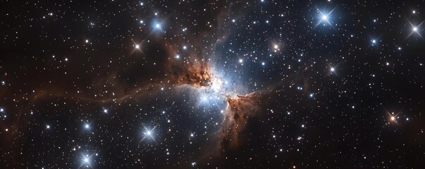 Wall Mural - Galactic bridge of stars connecting two galaxies