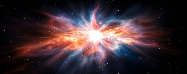 Wall Mural - Nebula explosion in the far universe with radiant colors