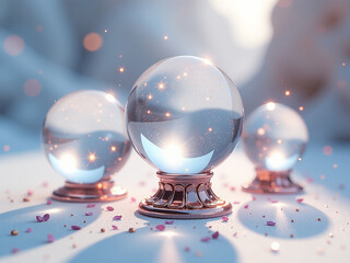 Wall Mural - magic ball, accessory of wizard, fantasy element for design. predictions, witchcraft. cover of a mag
