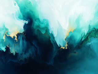 Poster - Dynamic abstract art waves creative studio digital artwork colorful environment aerial view artistic concept