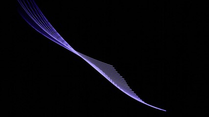 Leinwandbilder - A dynamic abstract design featuring glowing purple lines in a fluid spiral pattern, set against a black background, creating a modern and futuristic aesthetic.

