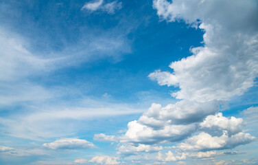 Wall Mural - blue sky with white clouds.