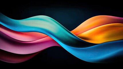 Poster - Aurora borealis northern lights concept. Colorful abstract waves create a dynamic and vibrant visual effect.