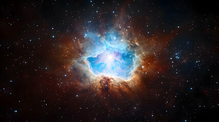 Wall Mural - Stunning Cosmic Nebula with Vibrant Colors and Twinkling Stars