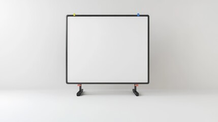 Poster - A crisp, clean whiteboard filled with successful ideas and goals, symbolizing achievement and organization, with ample space for creative use.