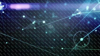 Aufkleber - glowing nodes and connections forming abstract animation on dark background