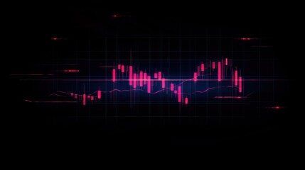Poster - Abstract Stock Market Chart