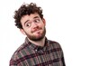 © Юля Бурмистрова - Professional portrait of a man displaying a confused expression against a clean white background