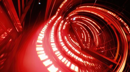 Poster - Rotating Ferris wheel at night, glowing lights creating a circular motion effect.
