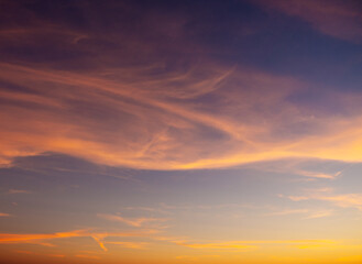 Wall Mural - Vivid sky illuminated by the sunset