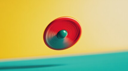 Poster - Spinning yo-yo in mid-air, classic toy with fast motion blur effect.