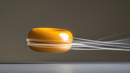 Poster - Spinning yo-yo in mid-air, classic toy with fast motion blur effect.