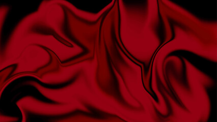 Wall Mural - abstract texture of liquid acrylic, abstract flowing liquid curve line in white red metallic.