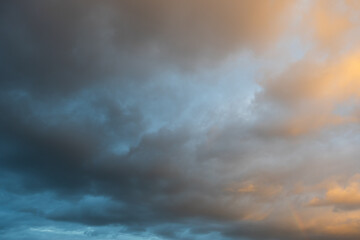 Wall Mural - beautiful clouds on the sky at sunset time.