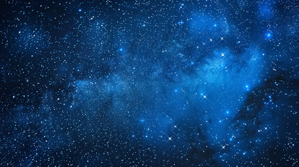 Wall Mural - Blue night sky filled with stars, depicting a serene and expansive space suitable for screensavers and astrology-themed designs.