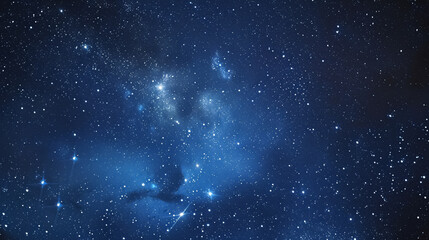 Wall Mural - Blue night sky filled with stars, depicting a serene and expansive space suitable for screensavers and astrology-themed designs.
