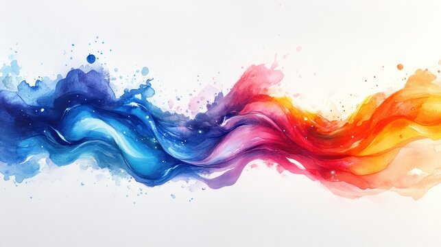 Dreamy watercolor hope and love calligraphy, white background