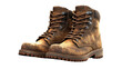 © ป๊อปปี้ สิงห์แก้ว - 'A pair of rugged boots, isolated on a transparent surface.