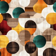 Poster - Seamless Intricate pattern featuring circles in harmonious arrangement creating a beautiful visual display for artistic inspiration