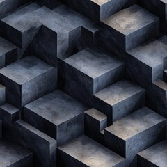 Poster - seamless striking black and white pattern featuring bold geometric shapes, perfect for modern design