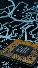 Poster - Cuttingedge circuit board and microprocessor technology in motion