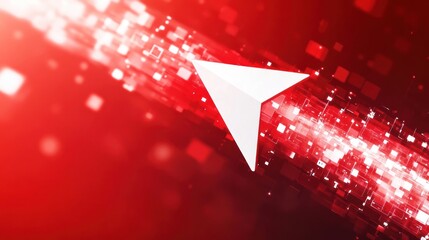 Poster - Abstract arrow moving forward in digital space
