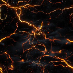 Poster - Seamless Fiery flames illuminating against a dark background creating a powerful visual contrast, perfect for dramatic imagery