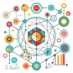 Poster - A vibrant display showcases dynamic graphs and intricate patterns, symbolizing complex data relationships