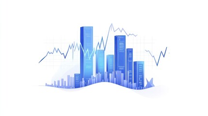 Poster - Abstract city growth chart, future, business, success, innovation