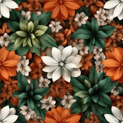 Poster - Seamless Vibrant bunch of colorful flowers captured in a beautiful arrangement showcasing nature's rich palette and beauty